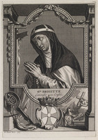 KG 11731
          <br/>
          Portret heilige Brigitta voor kruisbeeld
          <br/>
          <em>Picart, Bernard (1673-1733)</em>